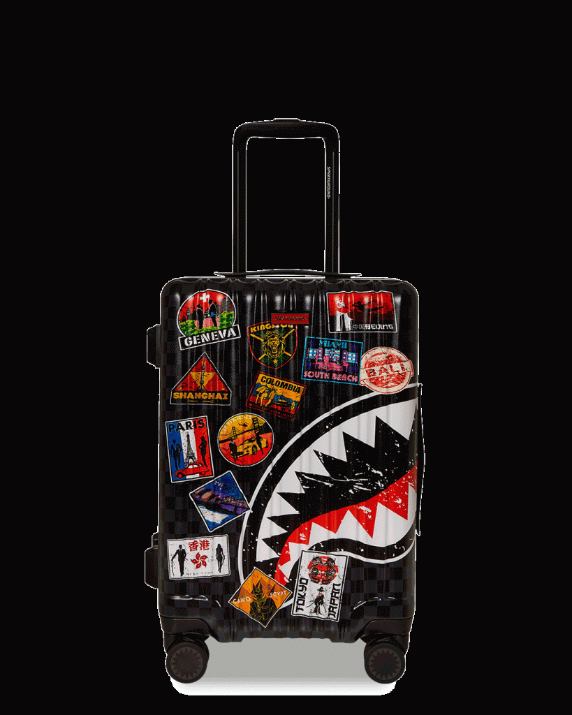 GLOBAL MOGUL UNLIMITED MILES SHARKNAUTICS HARDSHELL CARRY-ON LUGGAGE